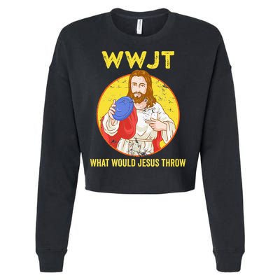 What Would Jesus Throw Frisbee Golf Cropped Pullover Crew