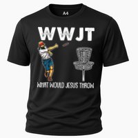 What Would Jesus Throw Christmas WWJT Disc Golf Funny Cooling Performance Crew T-Shirt