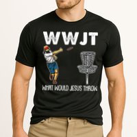 What Would Jesus Throw Christmas WWJT Disc Golf Funny Cooling Performance Crew T-Shirt