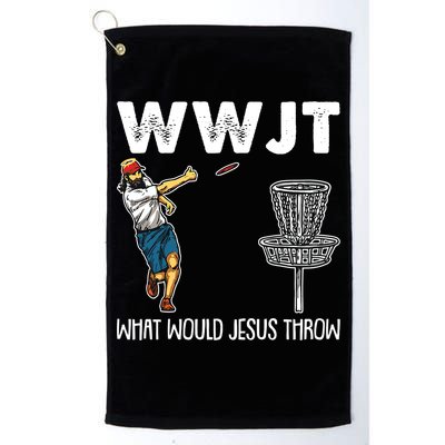 What Would Jesus Throw Christmas WWJT Disc Golf Funny Golf Towel