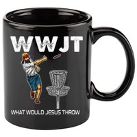 What Would Jesus Throw Golf Disc 11oz C Handle Ceramic Mug