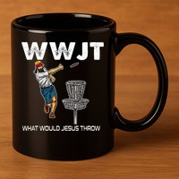 What Would Jesus Throw Golf Disc 11oz C Handle Ceramic Mug