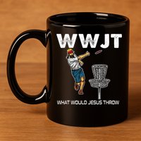 What Would Jesus Throw Golf Disc 11oz C Handle Ceramic Mug