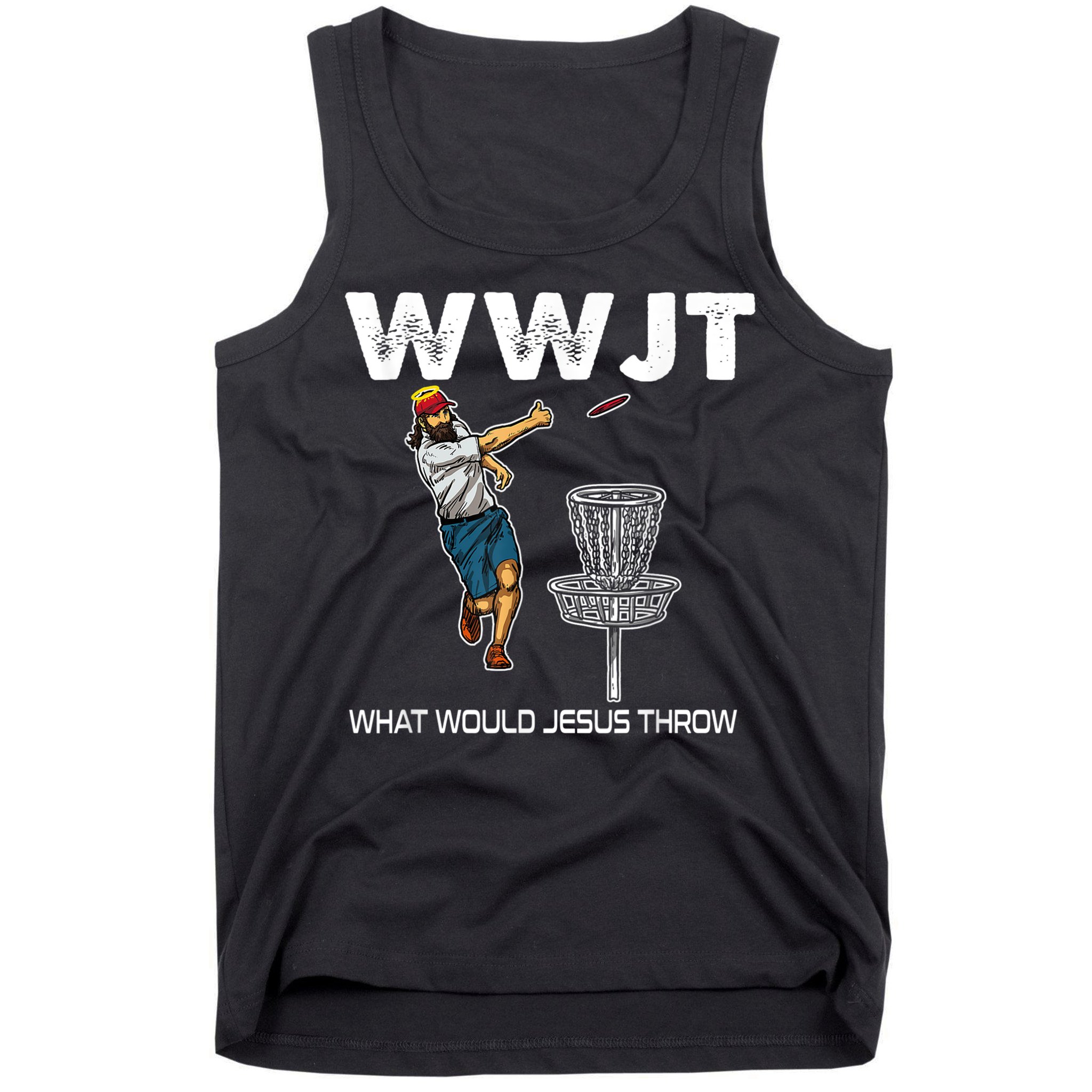 What Would Jesus Throw Golf Disc Tank Top