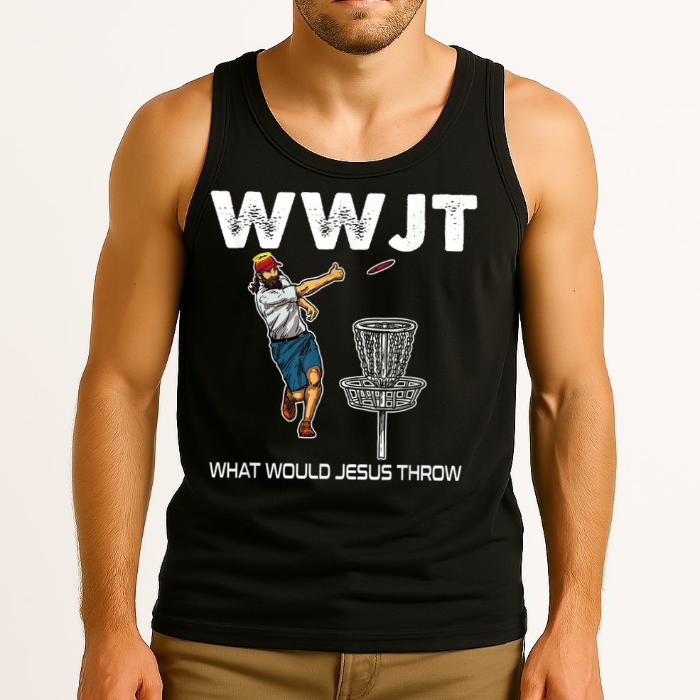 What Would Jesus Throw Golf Disc Tank Top