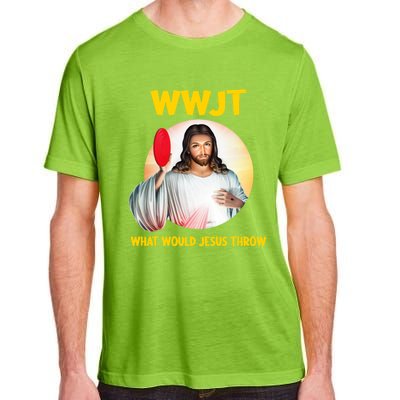 What Would Jesus Throw Disc Golf Golfer Frisbee Cute Gift Adult ChromaSoft Performance T-Shirt