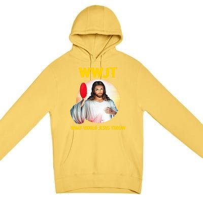 What Would Jesus Throw Disc Golf Golfer Frisbee Cute Gift Premium Pullover Hoodie