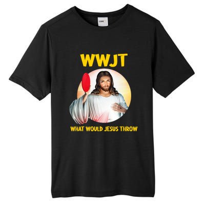 What Would Jesus Throw Disc Golf Golfer Frisbee Cute Gift Tall Fusion ChromaSoft Performance T-Shirt