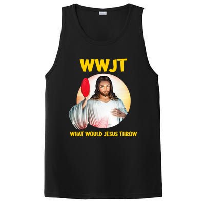 What Would Jesus Throw Disc Golf Golfer Frisbee Cute Gift PosiCharge Competitor Tank