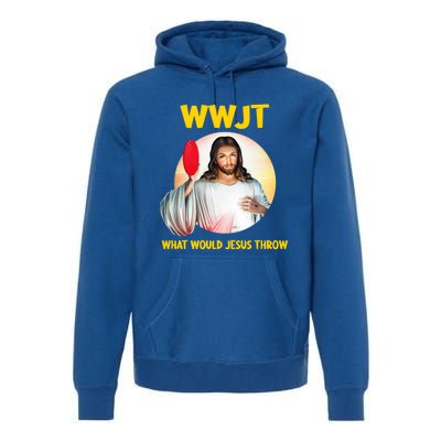 What Would Jesus Throw Disc Golf Golfer Frisbee Cute Gift Premium Hoodie