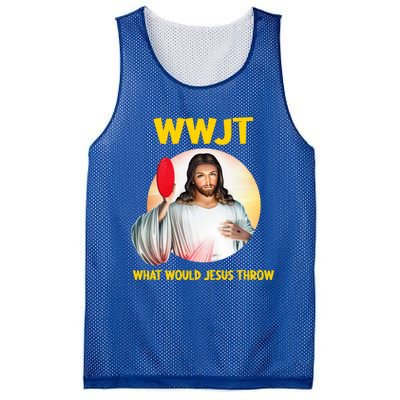 What Would Jesus Throw Disc Golf Golfer Frisbee Cute Gift Mesh Reversible Basketball Jersey Tank