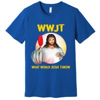 What Would Jesus Throw Disc Golf Golfer Frisbee Cute Gift Premium T-Shirt