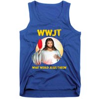 What Would Jesus Throw Disc Golf Golfer Frisbee Cute Gift Tank Top