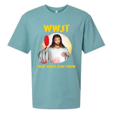 What Would Jesus Throw Disc Golf Golfer Frisbee Cute Gift Sueded Cloud Jersey T-Shirt