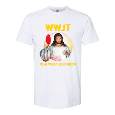 What Would Jesus Throw Disc Golf Golfer Frisbee Cute Gift Softstyle CVC T-Shirt