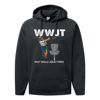 What Would Jesus Throw Golf Disc Performance Fleece Hoodie