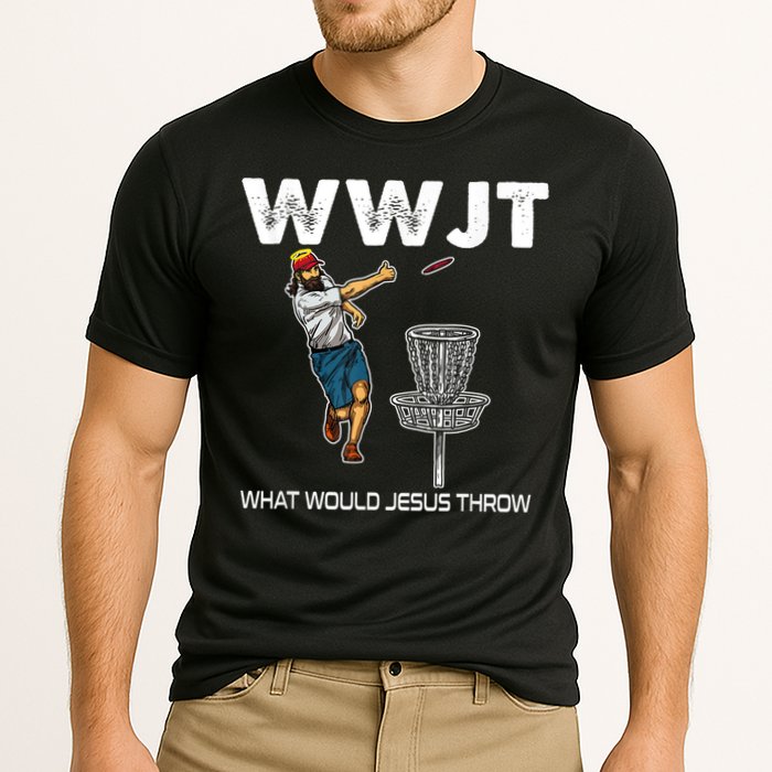 What Would Jesus Throw Golf Disc Cooling Performance Crew T-Shirt