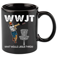 What Would Jesus Throw Golf Disc 11oz C Handle Ceramic Mug