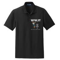 What Would Jesus Throw Golf Disc Dry Zone Grid Polo