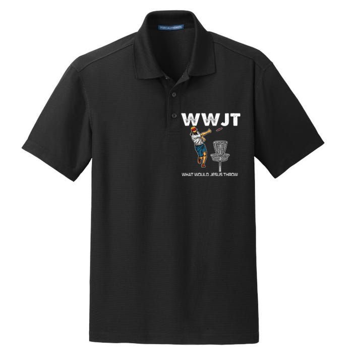 What Would Jesus Throw Golf Disc Dry Zone Grid Polo