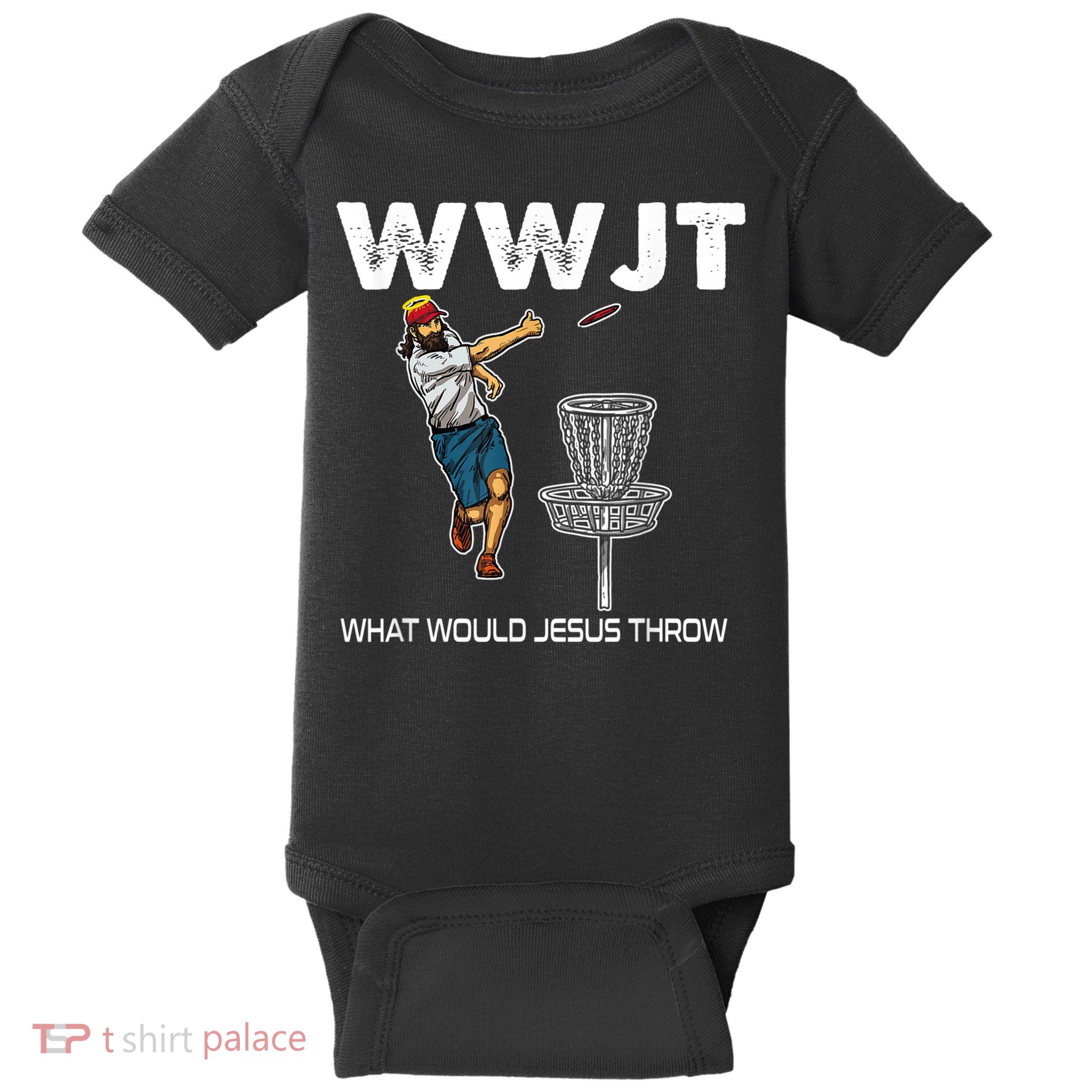 What Would Jesus Throw Golf Disc Baby Bodysuit