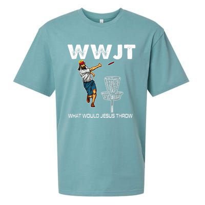 What Would Jesus Throw Golf Disc Sueded Cloud Jersey T-Shirt