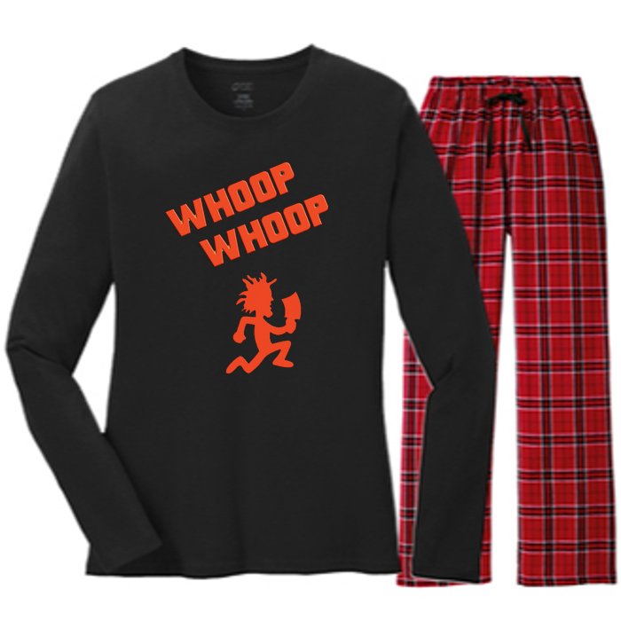 Whoop Whoop Juggalette Hatchetman Women's Long Sleeve Flannel Pajama Set 