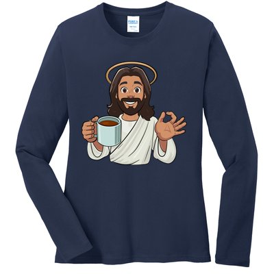 What Would Jesus Brew Ladies Long Sleeve Shirt