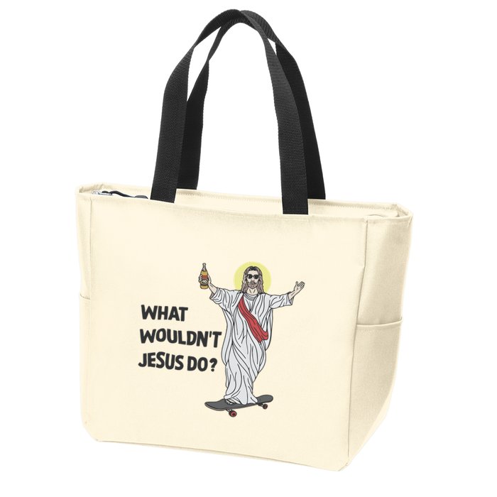 What Wouldnt Jesus Do Zip Tote Bag
