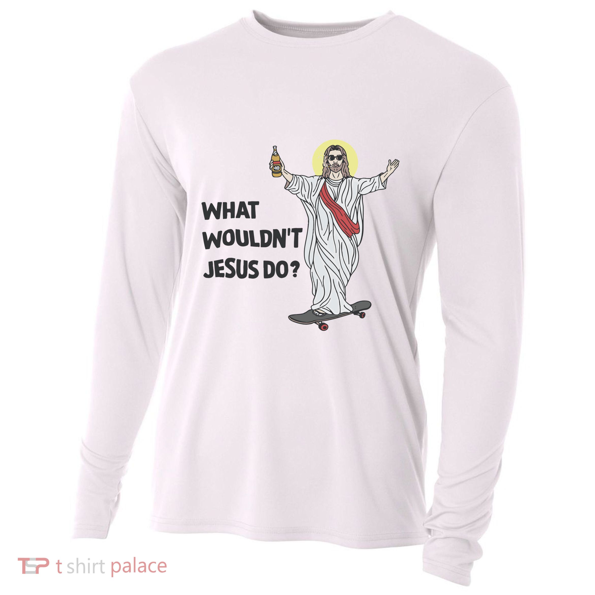 What Wouldnt Jesus Do Cooling Performance Long Sleeve Crew