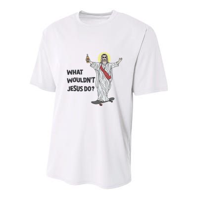 What Wouldnt Jesus Do Youth Performance Sprint T-Shirt