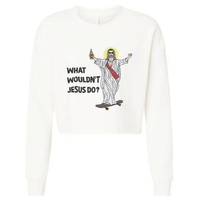 What Wouldnt Jesus Do Cropped Pullover Crew