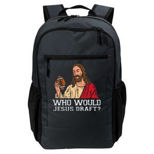 Who Would Jesus Draft Funny Fantasy Football Christian Daily Commute Backpack