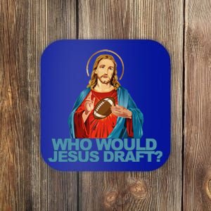 Who Would Jesus Draft Funny Fantasy Football Jesus Coaster