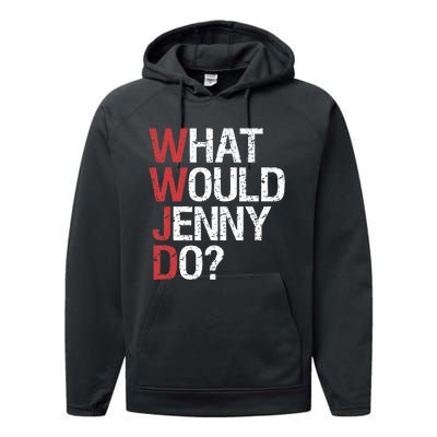 What Would Jenny Do WWJD Performance Fleece Hoodie