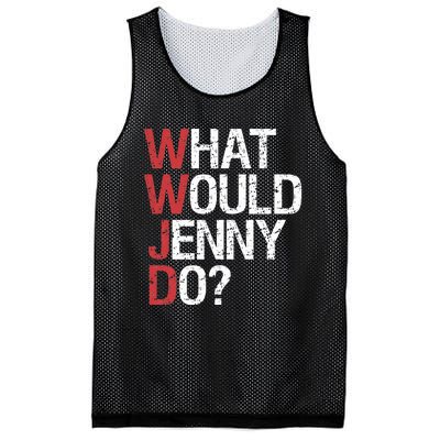 What Would Jenny Do WWJD Mesh Reversible Basketball Jersey Tank