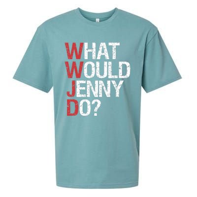 What Would Jenny Do WWJD Sueded Cloud Jersey T-Shirt