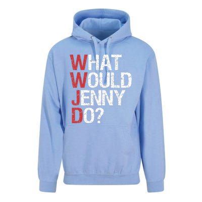 What Would Jenny Do WWJD Unisex Surf Hoodie