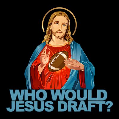 Who Would Jesus Draft Funny Fantasy Football Jesus T-Shirt