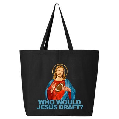 Who Would Jesus Draft Funny Fantasy Football Jesus 25L Jumbo Tote