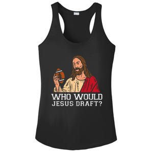 Who Would Jesus Draft American Football Funny Christian Ladies PosiCharge Competitor Racerback Tank