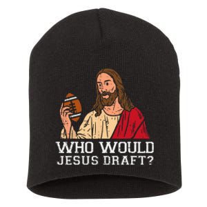 Who Would Jesus Draft American Football Funny Christian Short Acrylic Beanie