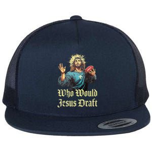 Who Would Jesus Draft Fantasy Football Christian Draft Party Flat Bill Trucker Hat