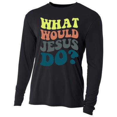 What Would Jesus Do Christian Jesus Religious Prayer Cooling Performance Long Sleeve Crew