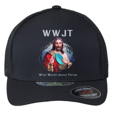 What Would Jesus Throw Funny Disc Golf & Women Flexfit Unipanel Trucker Cap