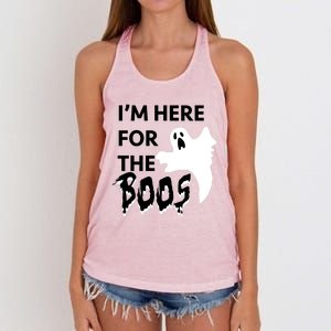 Well Worn Just Here For The Boos Gift Women's Knotted Racerback Tank