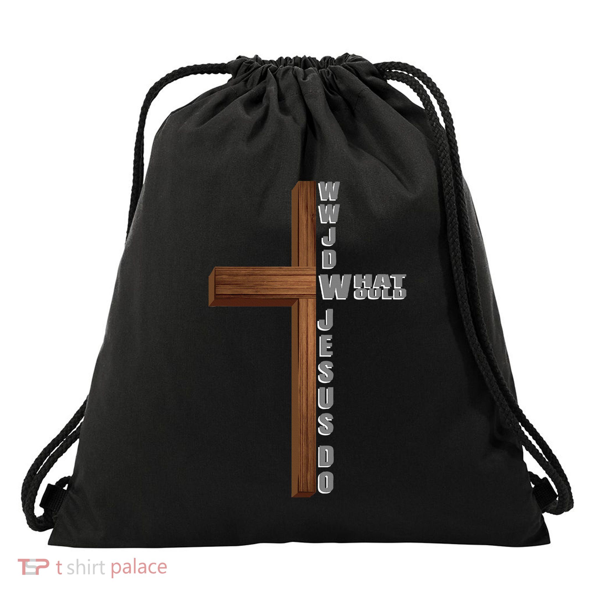 What Would Jesus Do W.W.J.D Christian Drawstring Bag