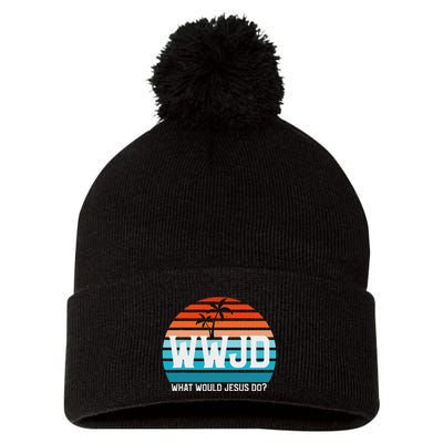 What Would Jesus Do He Would Love First! Wwjd Hwlf Pom Pom 12in Knit Beanie