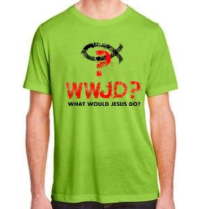 WWJD? What Would Jesus Do Adult ChromaSoft Performance T-Shirt