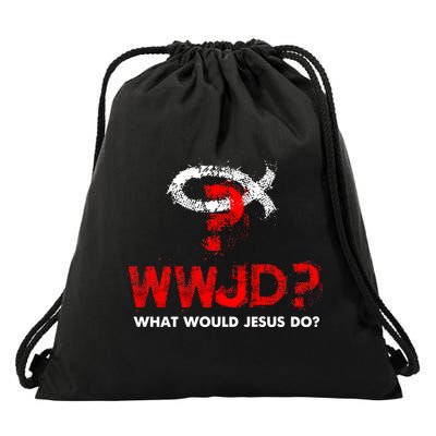 WWJD? What Would Jesus Do Drawstring Bag